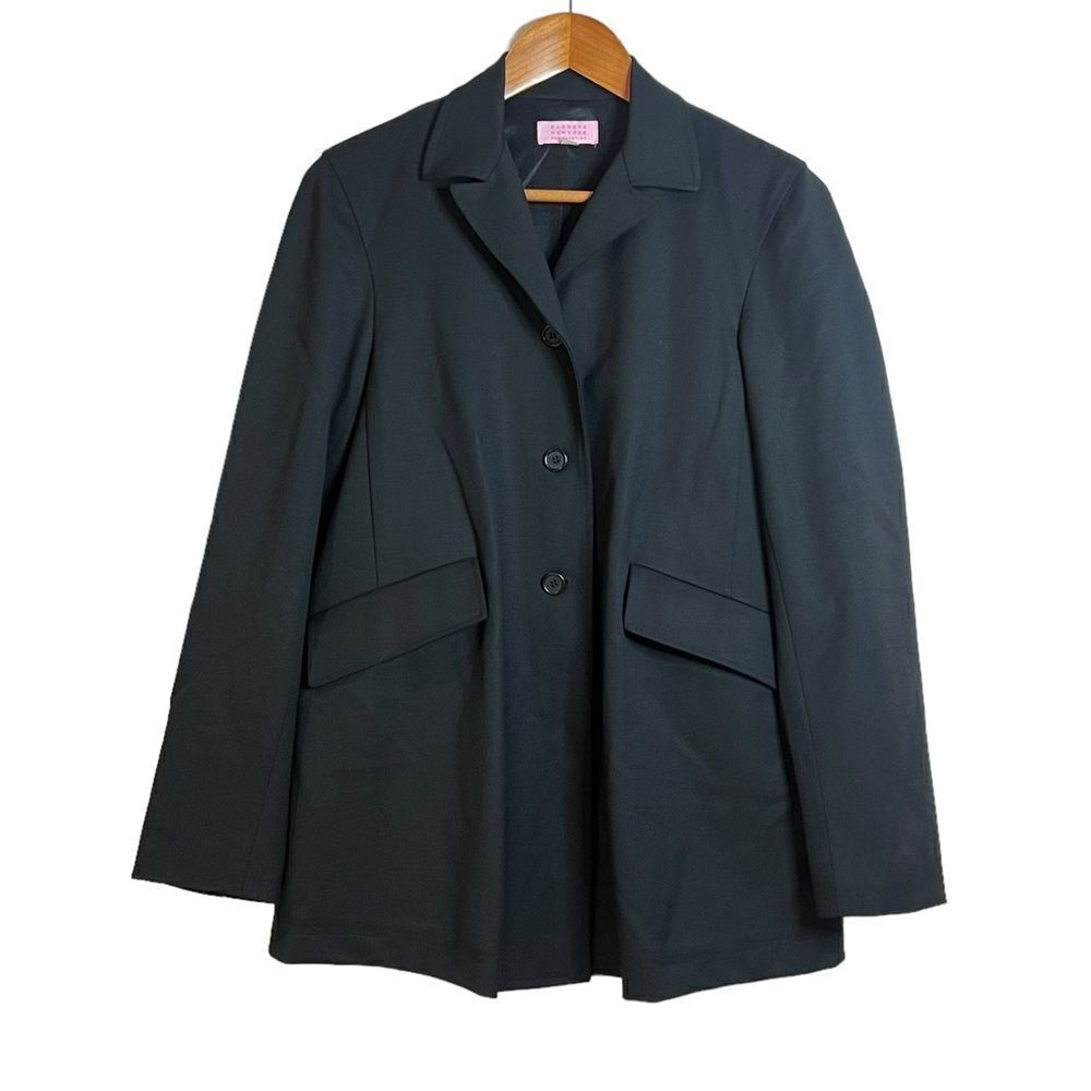 Barneys New York procreation black wool blend blazer‎